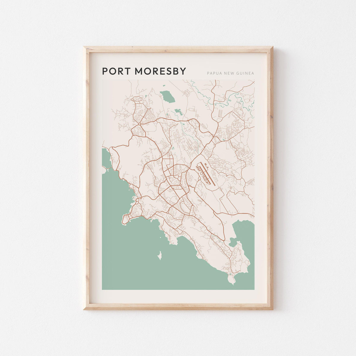 port moresby, papua new guinea map poster - image 1