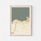 dili, timor leste map poster - image 1