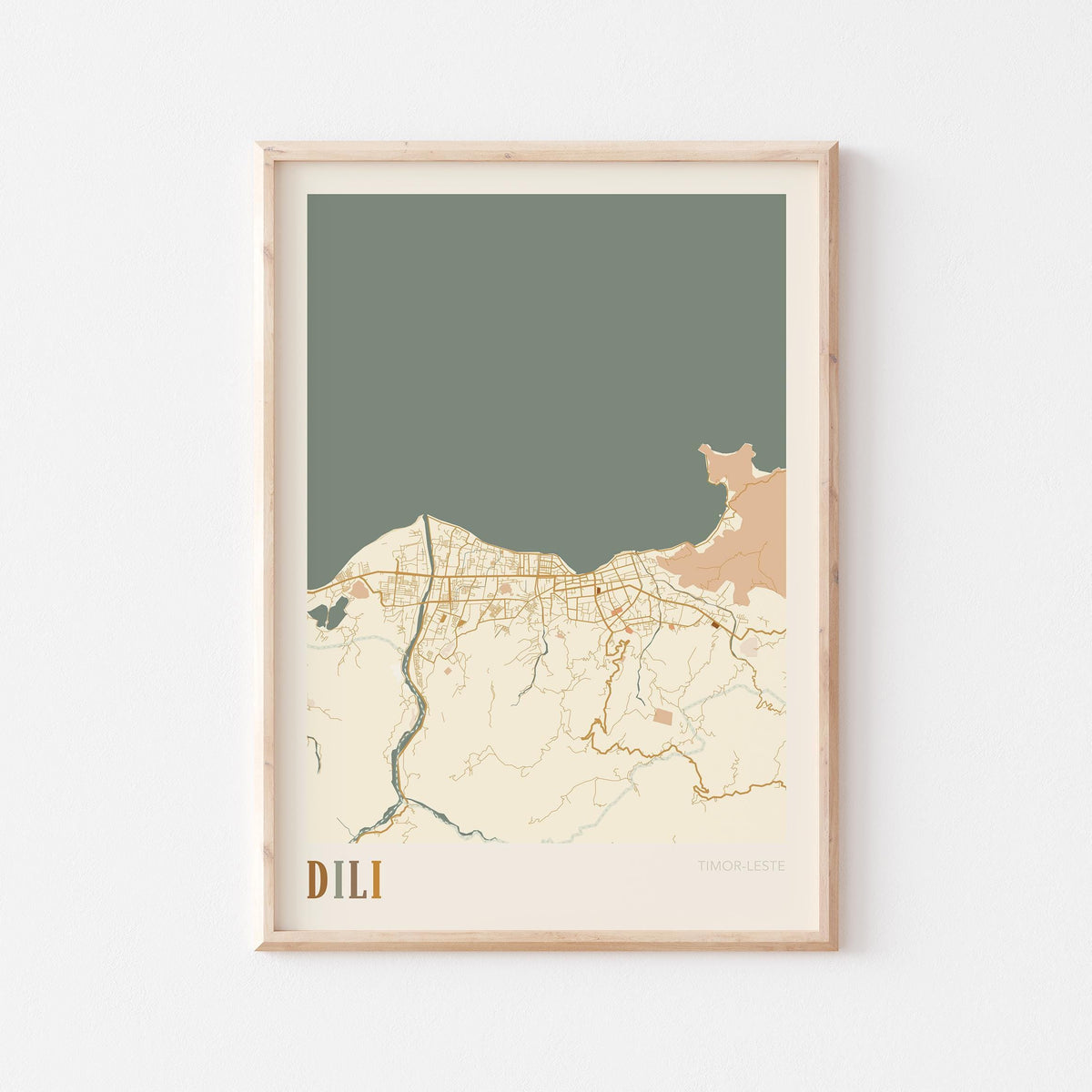 dili, timor leste map poster - image 1