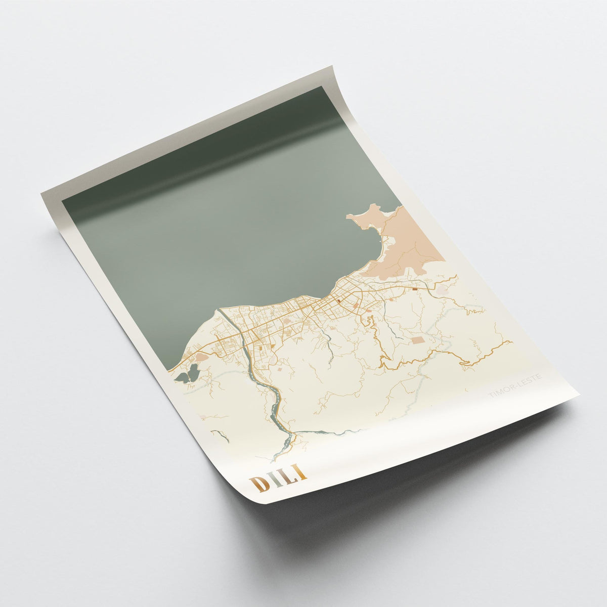 dili, timor leste map poster - image 4