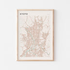 kyoto, japan map poster - image 1