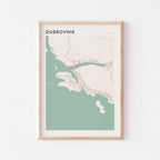 dubrovnik croatia map poster - image 1