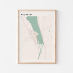 akureyri iceland map poster - image 1