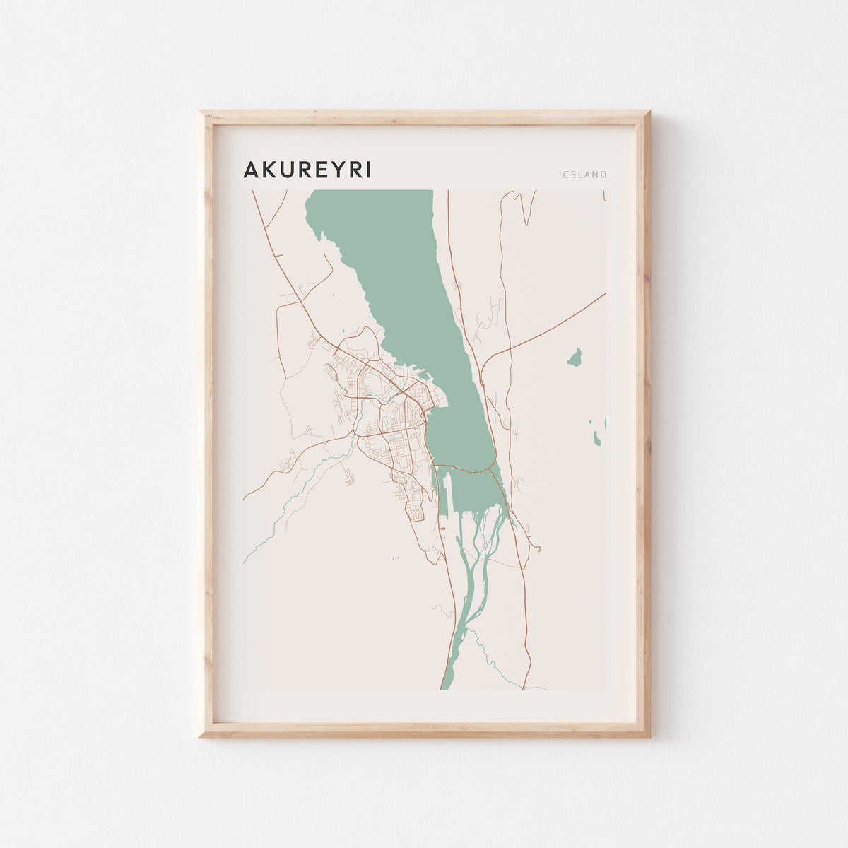 akureyri iceland map poster - image 1