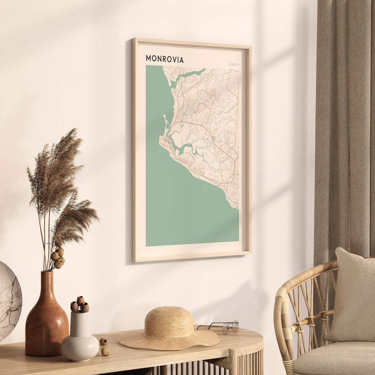 monrovia, liberia map poster - image 2