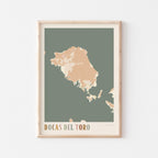 bocas del toro, panama map poster - image 1