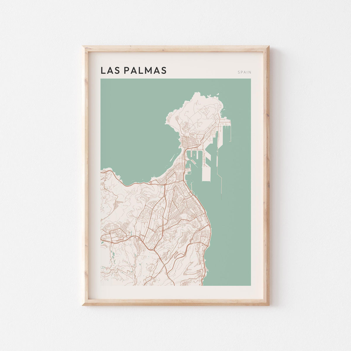 las palmas spain map poster - image 1