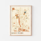 grande prairie, alberta map poster - image 1