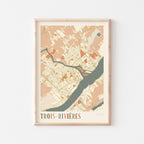 trois-rivieres, quebec map poster - image 1