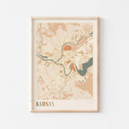 kaunas lithuania map poster - image 1