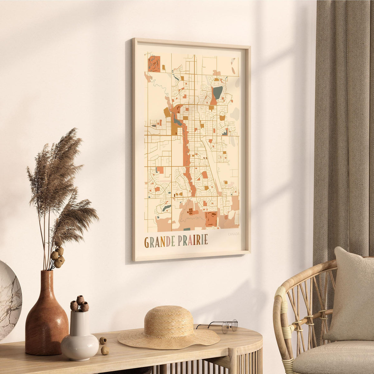 grande prairie, alberta map poster - image 2