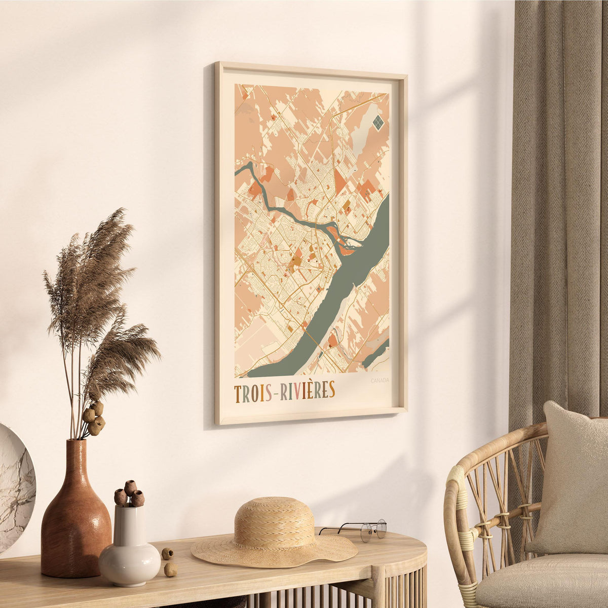 trois-rivieres, quebec map poster - image 2