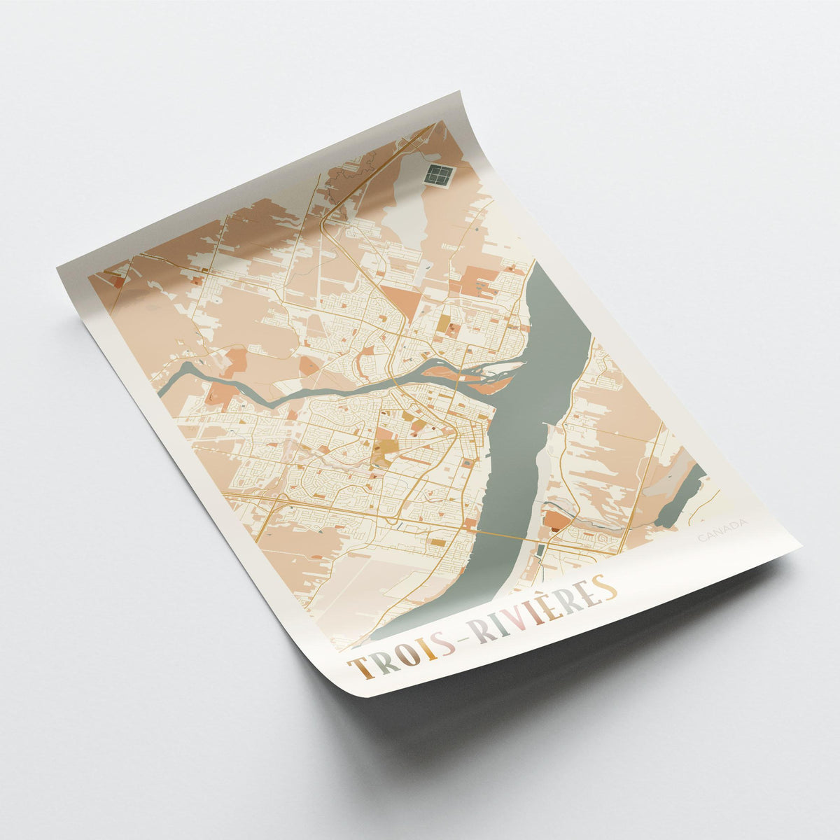trois-rivieres, quebec map poster - image 3