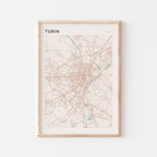 turin italy map poster - image 1