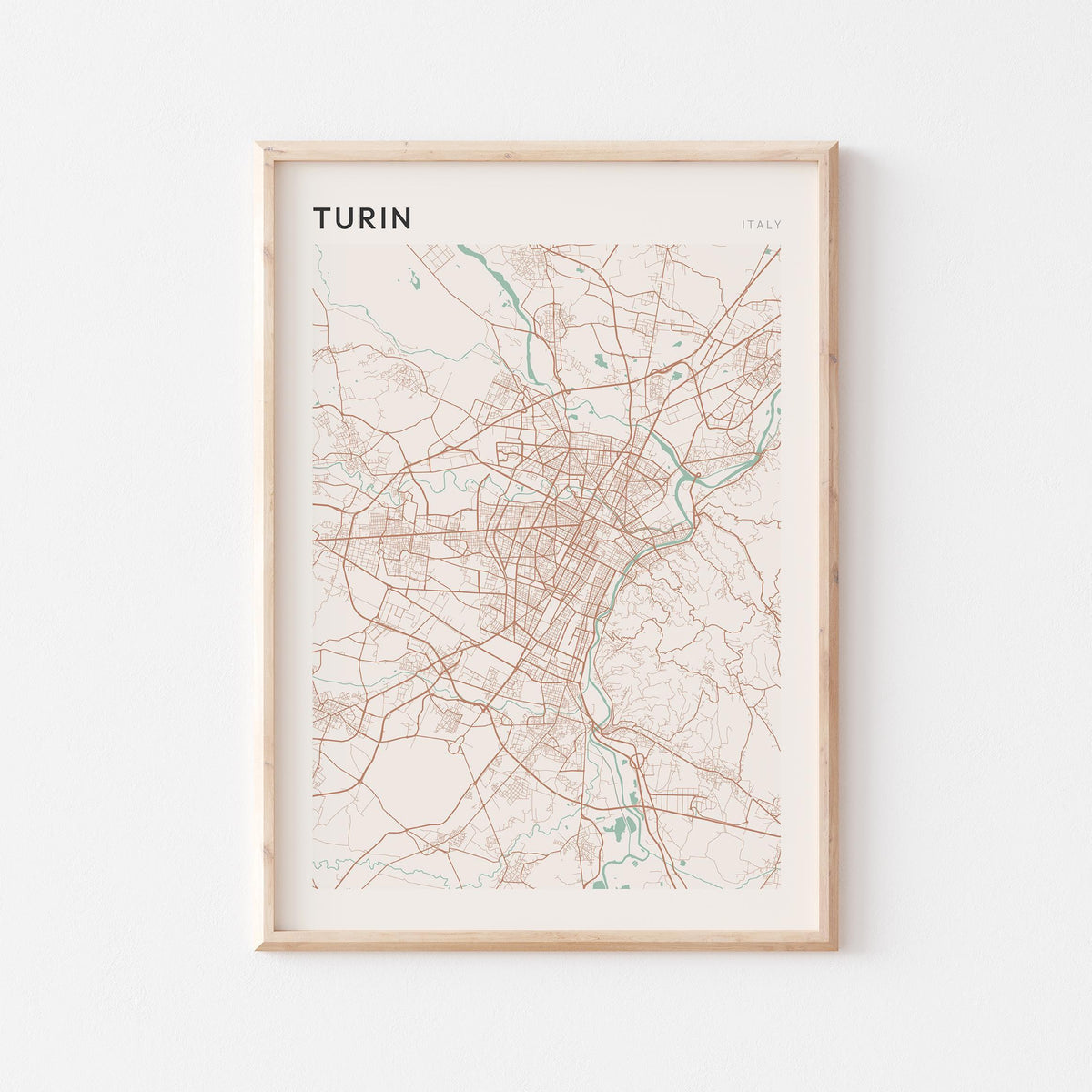 turin italy map poster - image 1