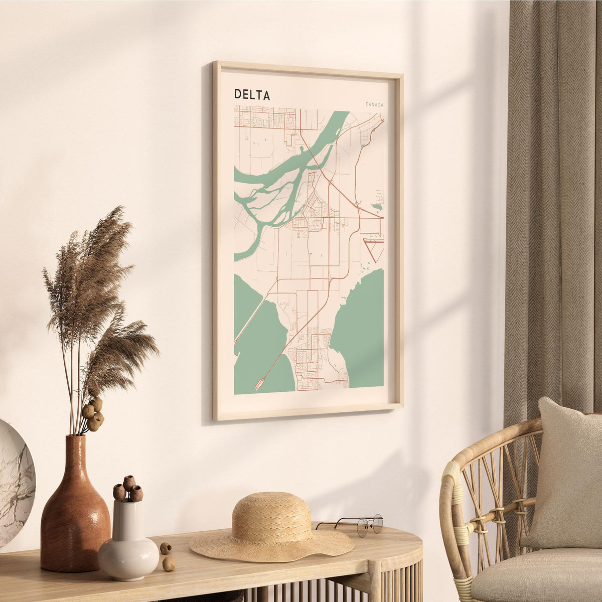 delta, british columbia map poster - image 2