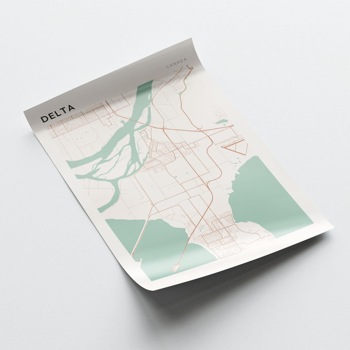 delta, british columbia map poster - image 3
