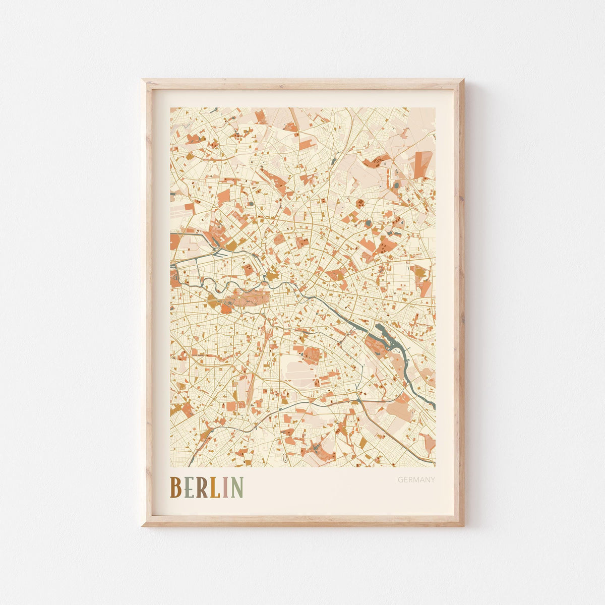 berlin germany map poster - image 1