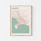 hakodate, japan map poster - image 1