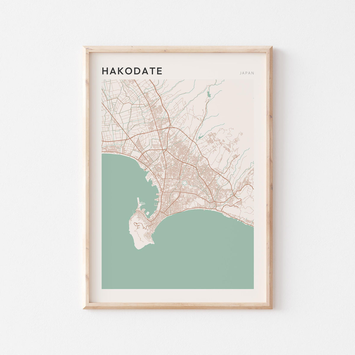 hakodate, japan map poster - image 1