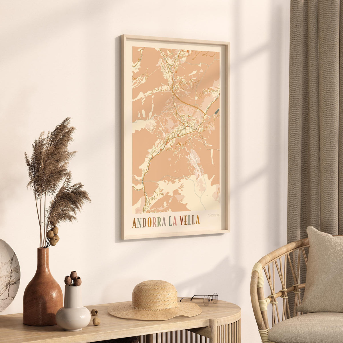 andorra la vella andorra map poster - image 2
