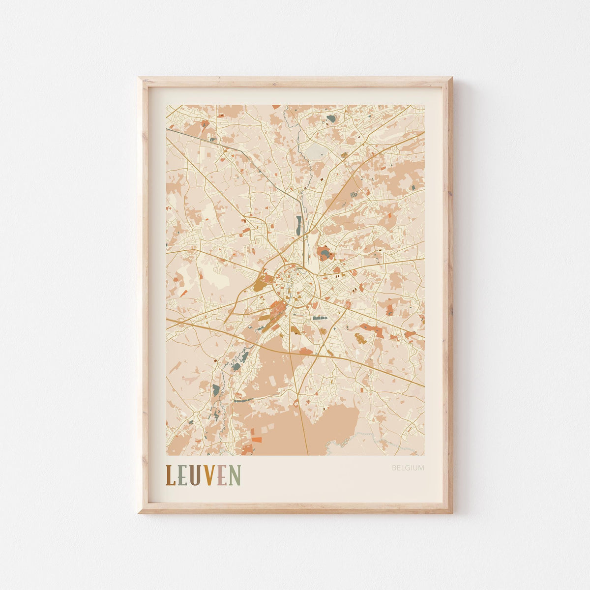 leuven belgium map poster - image 1