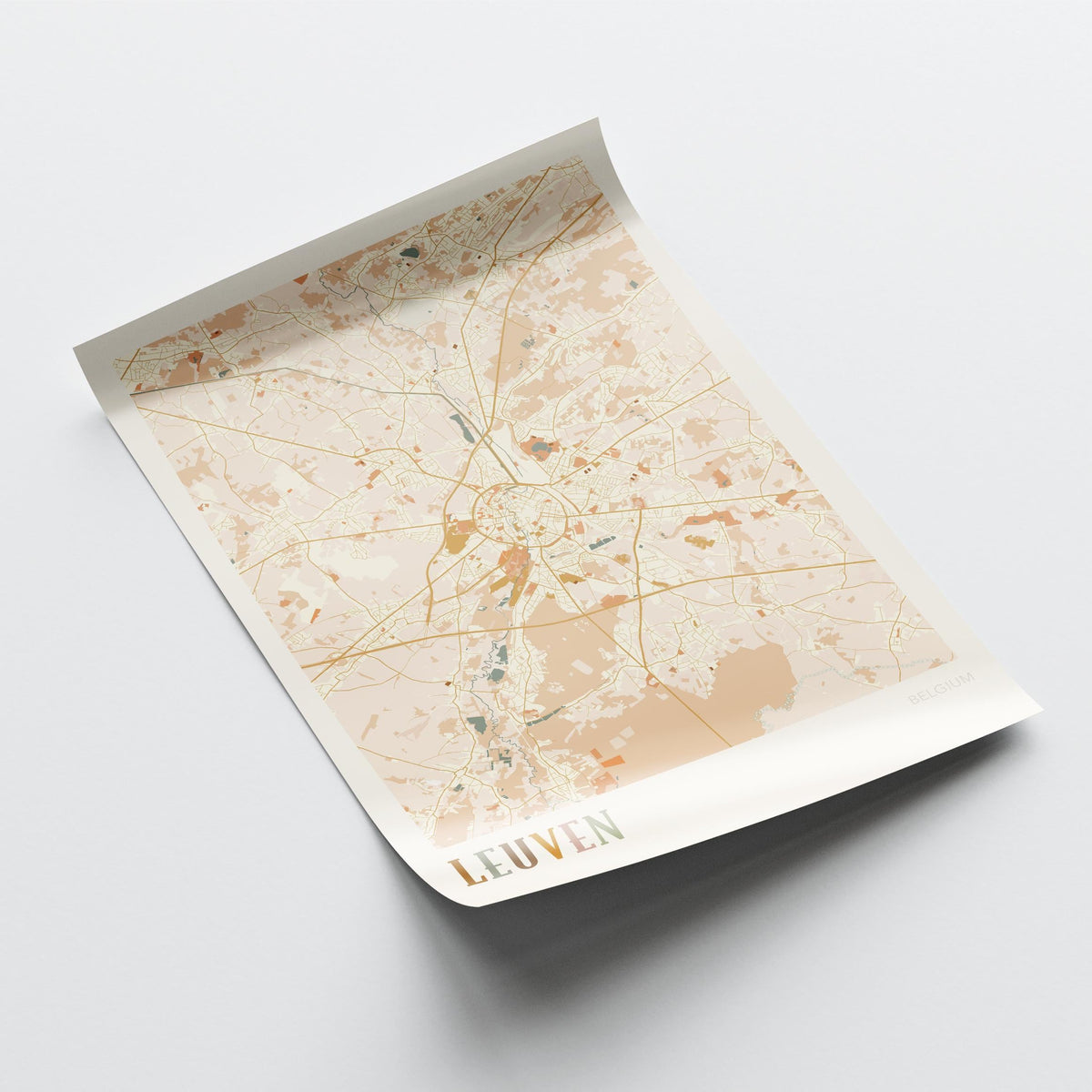 leuven belgium map poster - image 4