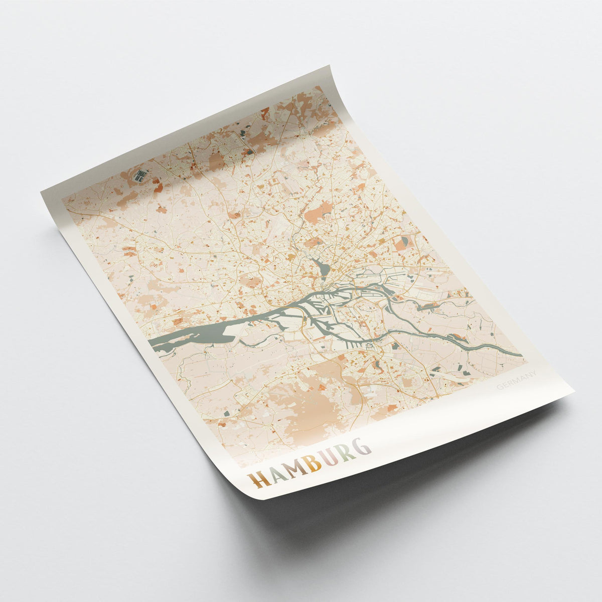 hamburg germany map poster - image 4