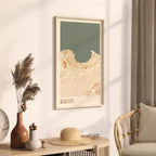 algiers, algeria map poster - image 2