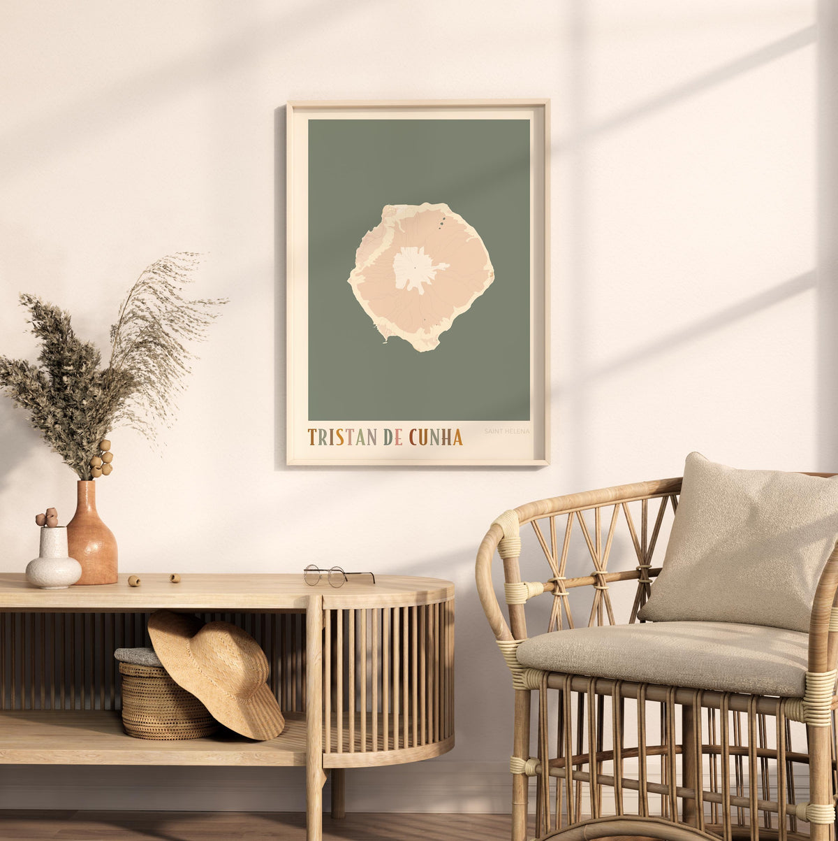tristan de cunha, saint helena map poster - image 3