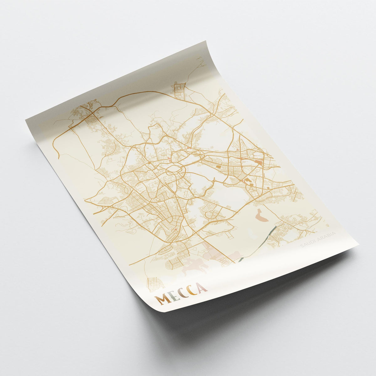 mecca, saudi arabia map poster - image 4