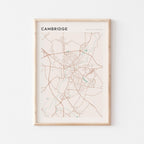 cambridge, united kingdom map poster - image 1