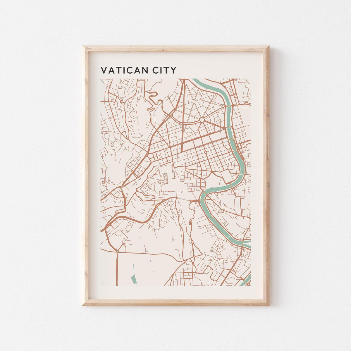 vatican city italy map poster - image 1