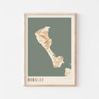 boracay, philippines map poster - image 1