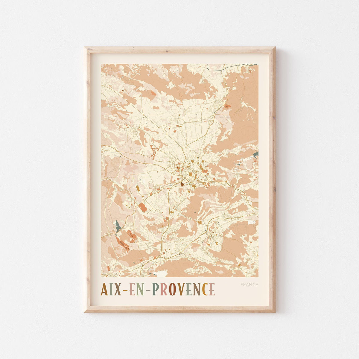 aix-en-provence france map poster - image 1