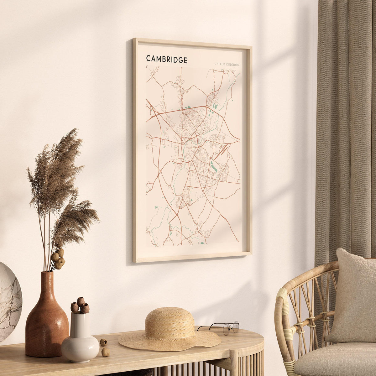 cambridge, united kingdom map poster - image 2