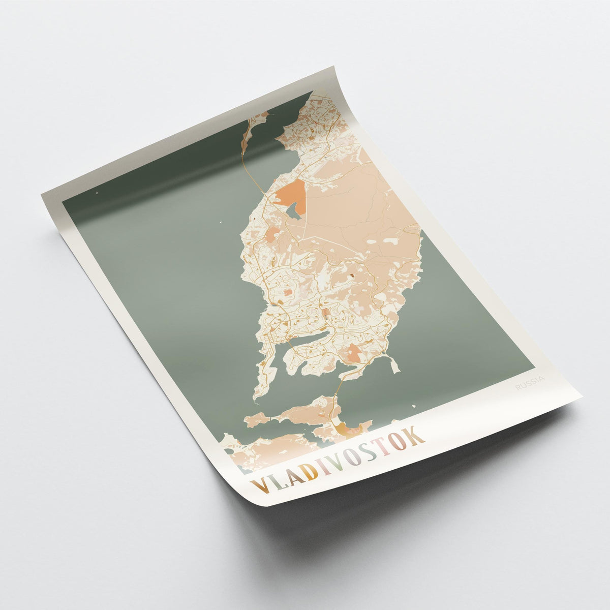 vladivostok russia map poster - image 4