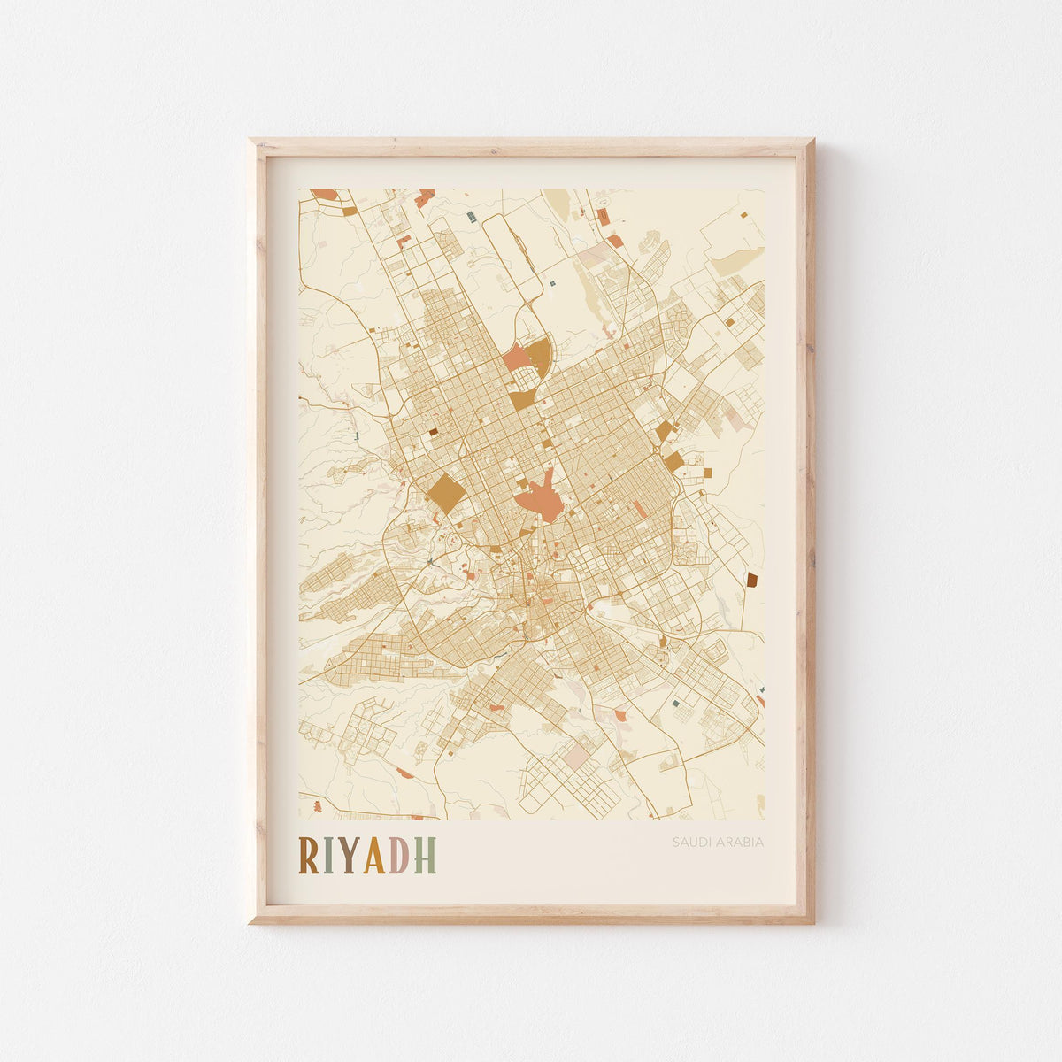 riyadh, saudi arabia map poster - image 1