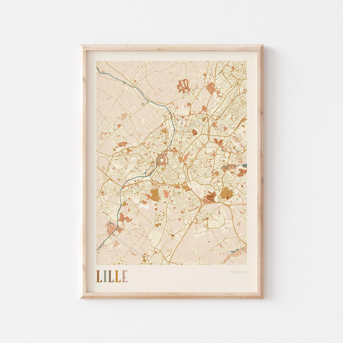 lille france map poster - image 1