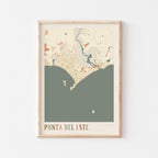 punta del este, uruguay map poster - image 1
