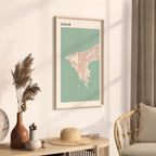 dakar, senegal map poster - image 2