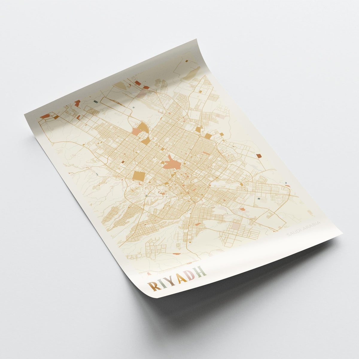 riyadh, saudi arabia map poster - image 4