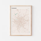 kumasi, ghana map poster - image 1