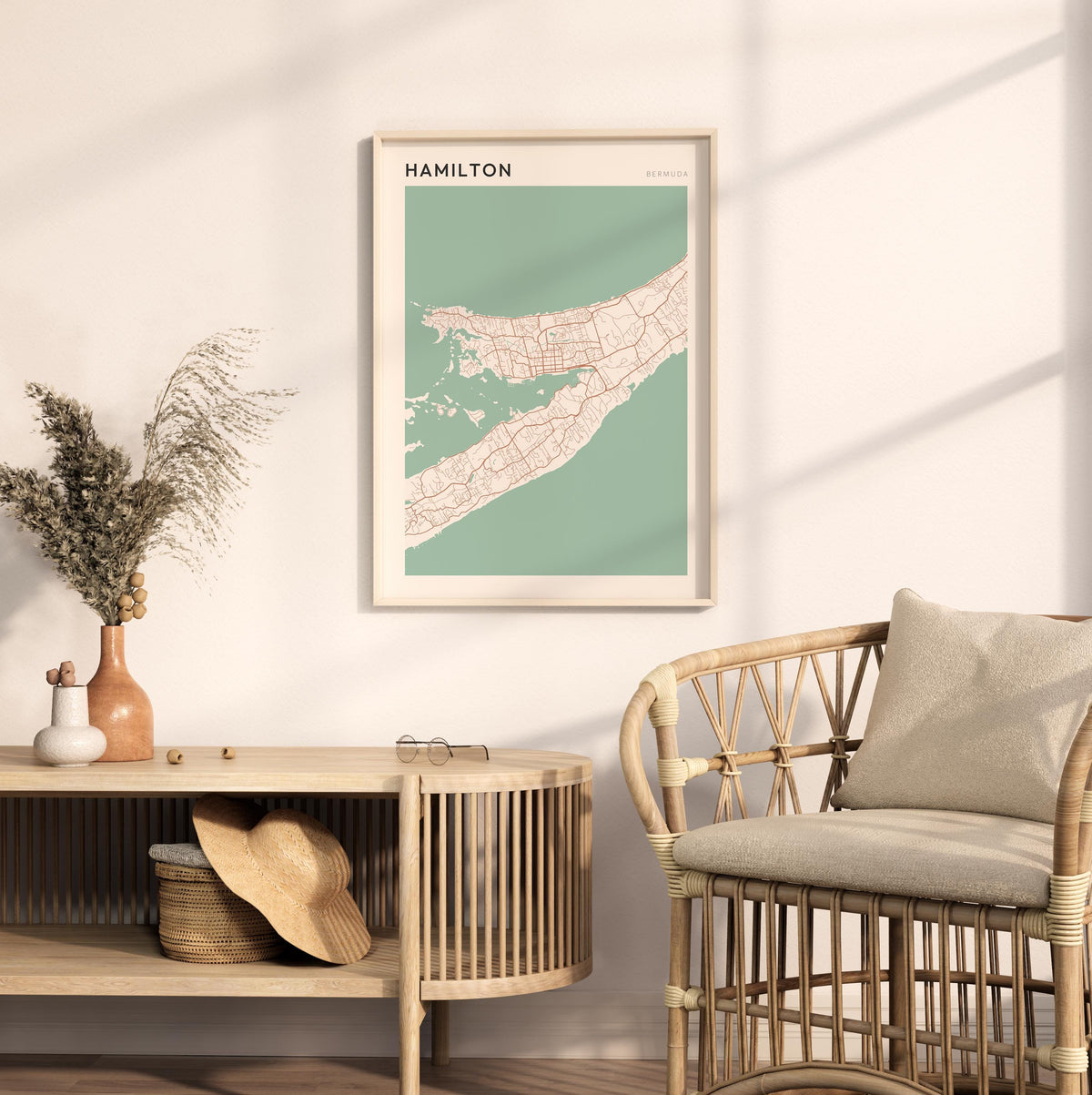hamilton, bermuda map poster - image 3