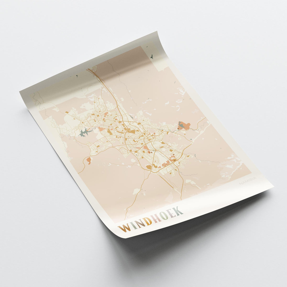 windhoek, namibia map poster - image 4