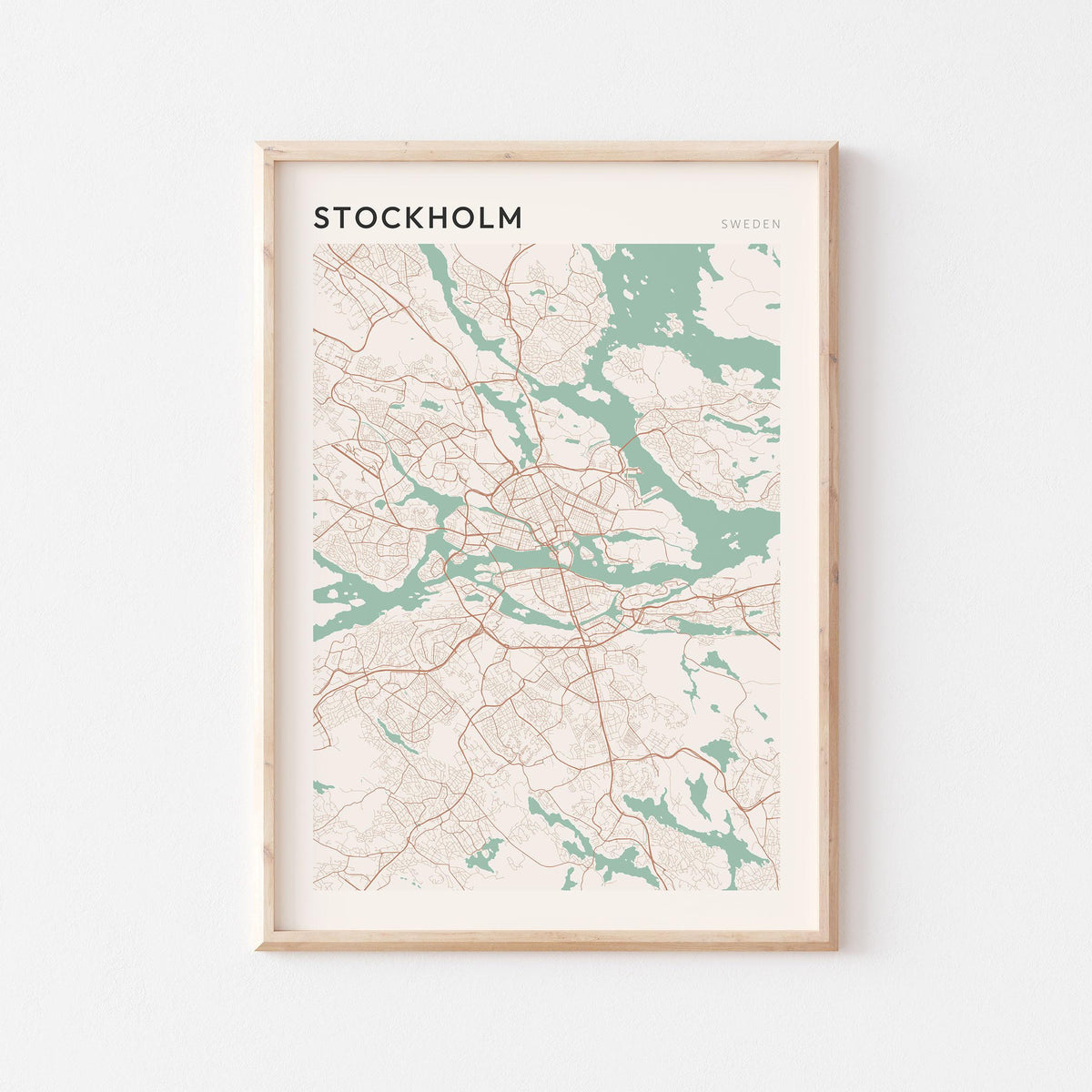 stockholm sweden map poster - image 1