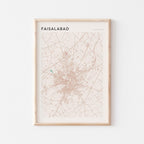 faisalabad, pakistan map poster - image 1