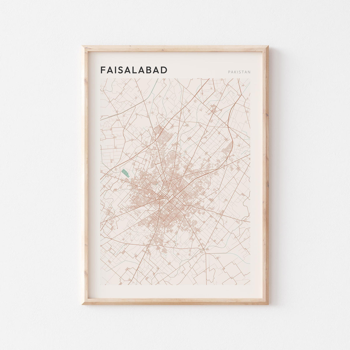 faisalabad, pakistan map poster - image 1