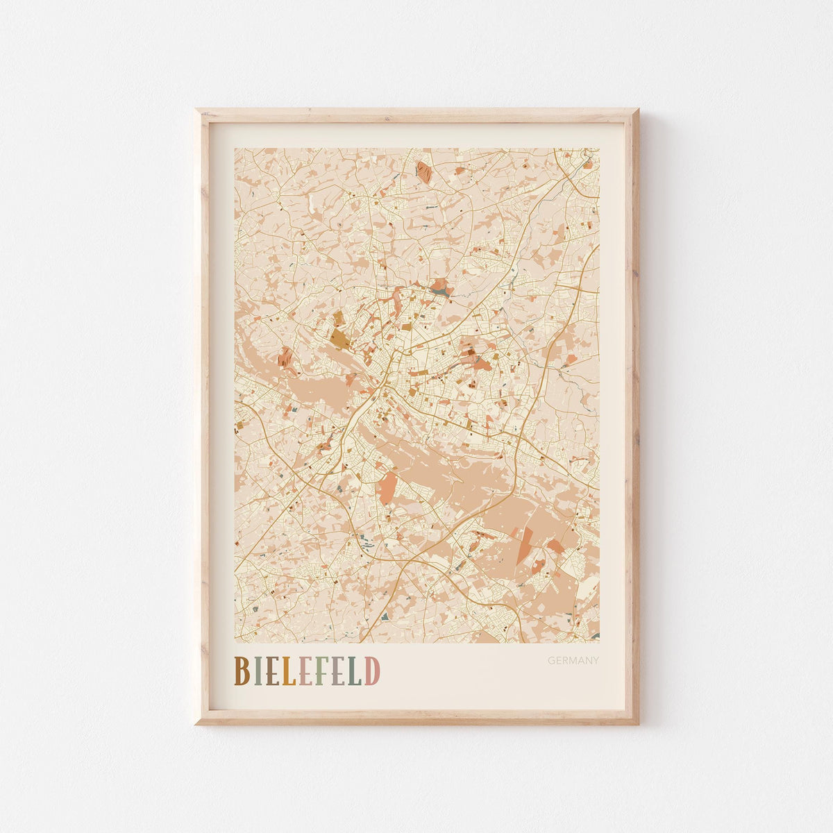 bielefeld germany map poster - image 1
