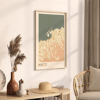 papeete, french polynesia map poster - image 2
